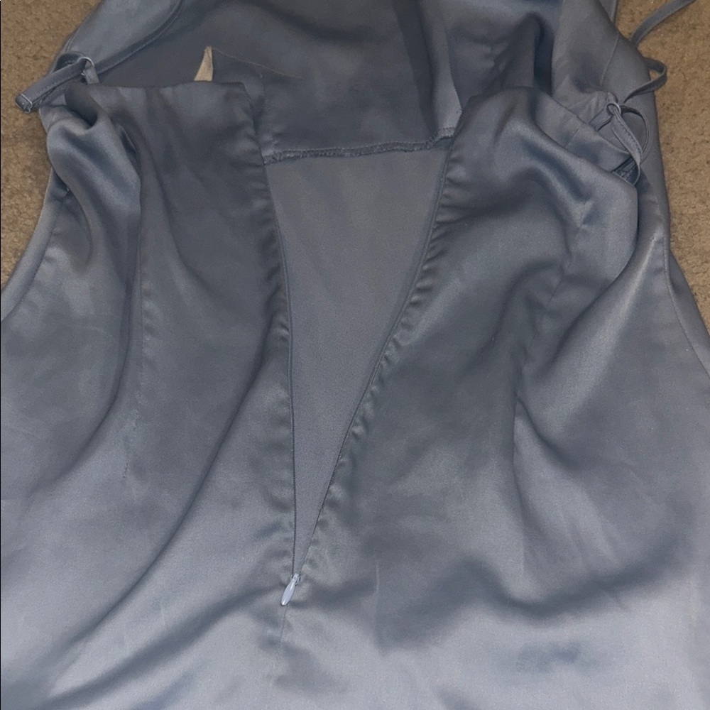 Cinderella light baby Blue silver satin Slip sleep mini Dress Cowel style - Picture 8 of 9